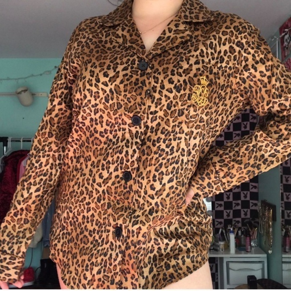 Lauren Ralph Lauren Monogramed Sleepwear Crest Pajamas Top EUC M #1170